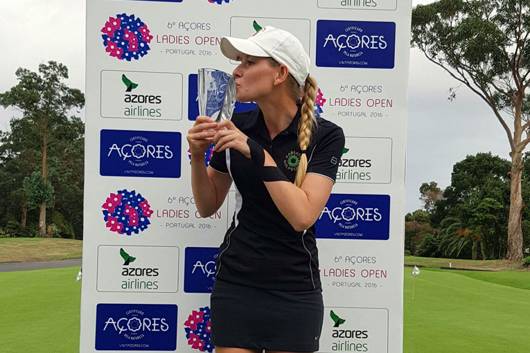 Jenny Haglund, a campeã de 2016 do Açores Ladies Open